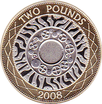 2008 TWO POUND £2 PROOF COIN ADVENT OF TECHNOLOGY SHOULDER OF GIANTS - £2 Proof - Cambridgeshire Coins