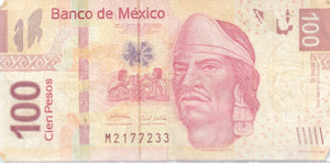 2009 100 PESOS BANCO DE MEXICO MEXICAN BANKNOTE REF 178 - WORLD BANKNOTES - Cambridgeshire Coins