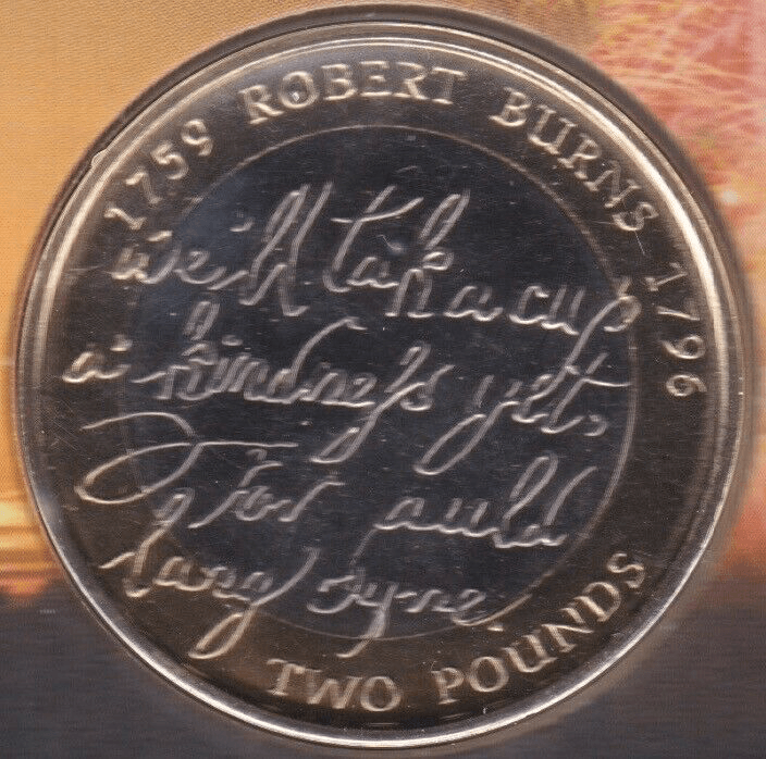 2009 £2 UNCIRCULATED PRESENTATION PACK ROBERT BURNS - £2 BU PACK - Cambridgeshire Coins