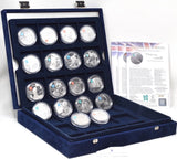 2009 2010 Silver Proof £5 Celebration Of Britain 18 Coin Set Box COA Royal Mint - Silver Proof - Cambridgeshire Coins