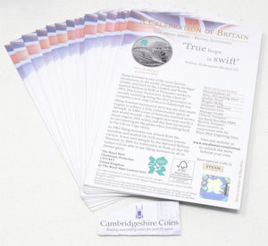 2009 2010 Silver Proof £5 Celebration Of Britain 18 Coin Set Box COA Royal Mint - Silver Proof - Cambridgeshire Coins