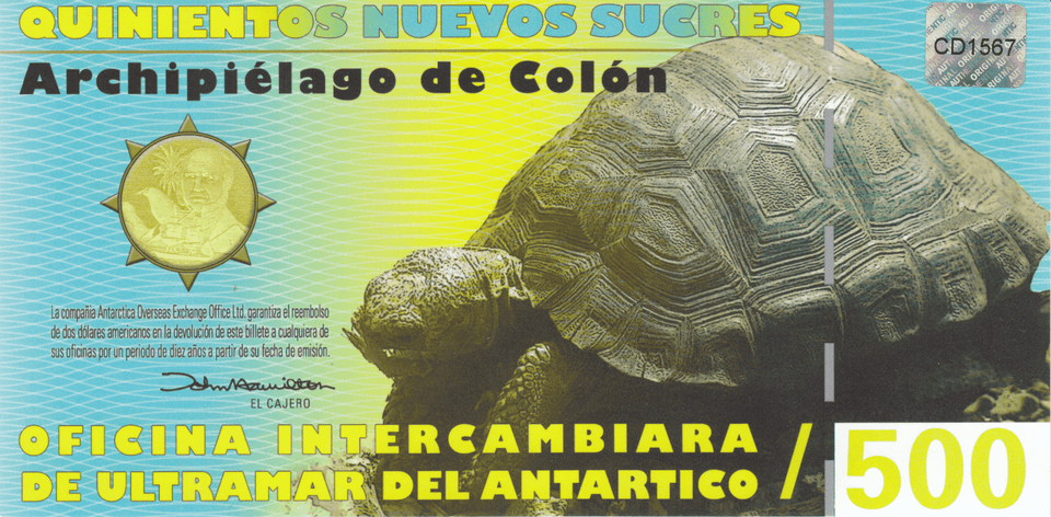 2009 500 SUCRES GALAPAGOS ISLANDS REF 1154 - World Banknotes - Cambridgeshire Coins