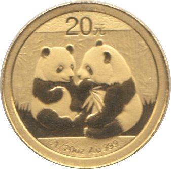 2009 .999 GOLD PROOF 1/20 OZ 20 YUAN CHINESE PANDA - Gold World Coins - Cambridgeshire Coins