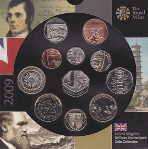 2009 BRILLIANT UNCIRCULATED COIN YEAR SET - Brilliant Uncirculated Year Sets - Cambridgeshire Coins