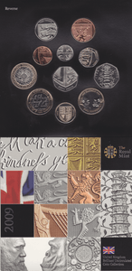 2009 BRILLIANT UNCIRCULATED COIN YEAR SET - Brilliant Uncirculated Year Sets - Cambridgeshire Coins