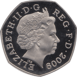 2009 FIFTY PENCE PROOF 50P SECTION OF SHIELD - 50p Proof - Cambridgeshire Coins