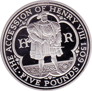 2009 FIVE POUND £5 PROOF COIN 500TH ANNIVERSARY HENRY VIII - £5 Proof - Cambridgeshire Coins