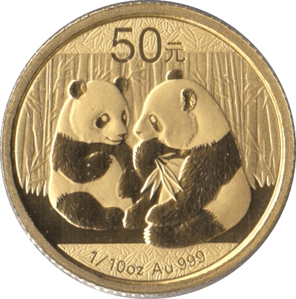 2009 GOLD PROOF 1/10 OZ 50 YUAN CHINESE PANDA - Gold World Coins - Cambridgeshire Coins
