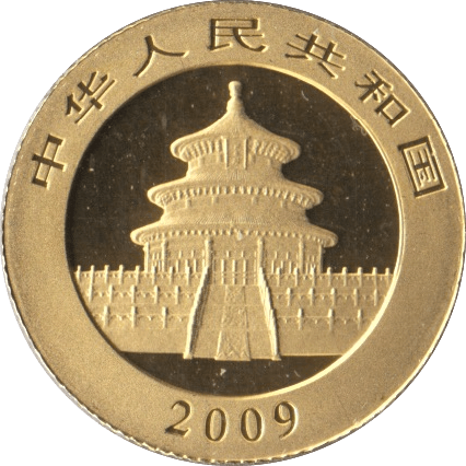 2009 GOLD PROOF 1/10 OZ 50 YUAN CHINESE PANDA - Gold World Coins - Cambridgeshire Coins
