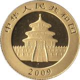 2009 GOLD PROOF 1/10 OZ 50 YUAN CHINESE PANDA - Gold World Coins - Cambridgeshire Coins