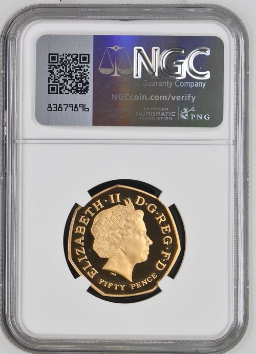 2009 GOLD PROOF QUEEN ELIZABETH II KEW GARDENS 50P (NGC) PF69 ULTRA CAMEO - NGC GOLD COINS - Cambridgeshire Coins