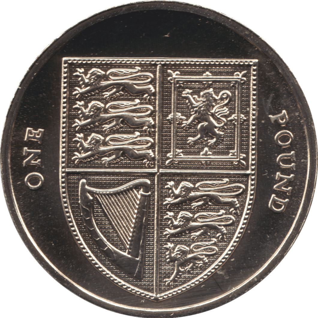 2009 ONE POUND £1 SHIELD BRILLIANT UNCIRCULATED BU - £1 BU - Cambridgeshire Coins
