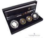 2009 Silver Proof Piedfort 4 Coin Set Kew Gardens 50p Box COA - Silver Proof Piedfort - Cambridgeshire Coins