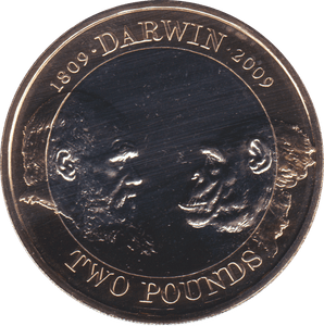 2009 TWO POUND £2 CHARLES DARWIN BRILLIANT UNCIRCULATED BU - £2 BU - Cambridgeshire Coins