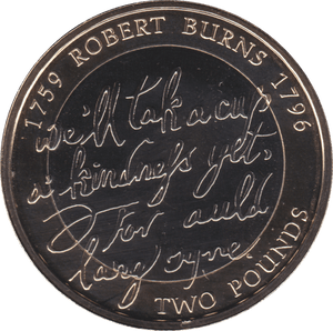 2009 TWO POUND £2 ROBERT BURNS BRILLIANT UNCIRCULATED BU - £2 BU - Cambridgeshire Coins