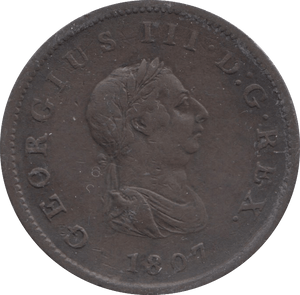 1807 HALFPENNY ( VF ) 4