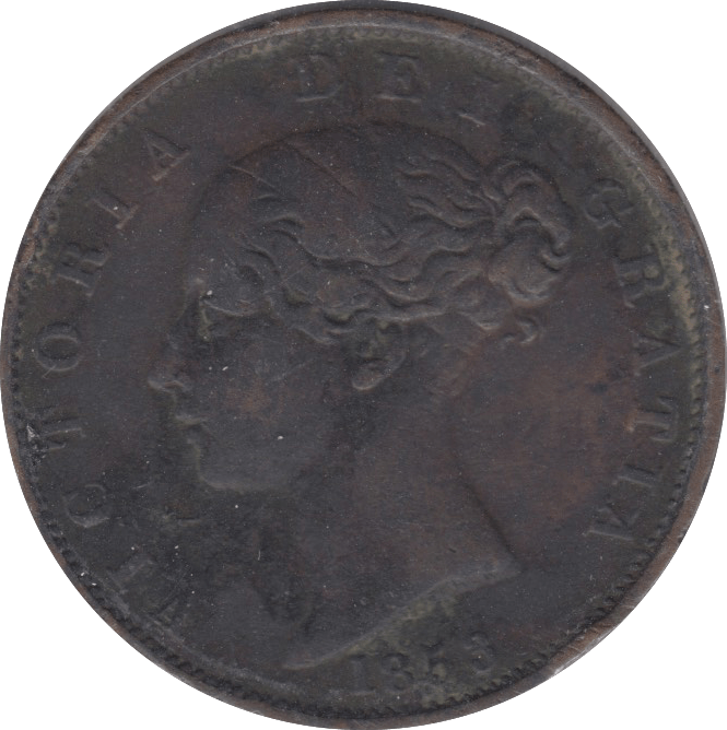 1853 HALFPENNY ( GF ) 4 - Halfpenny - Cambridgeshire Coins