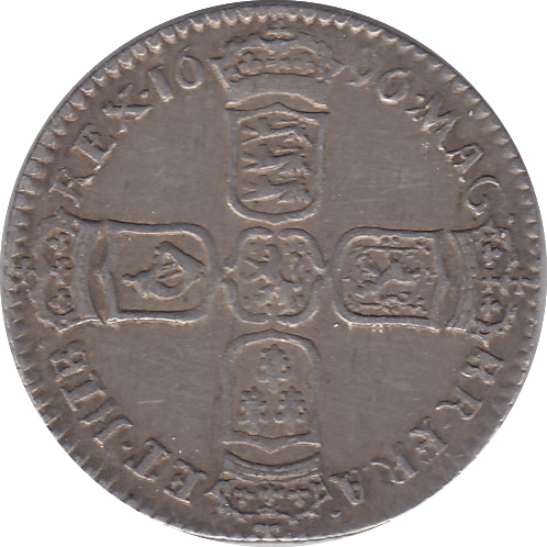 1696 SIXPENCE ( GVF ) 14