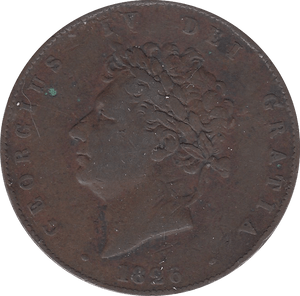 1826 HALFPENNY ( FINE ) 14 - Halfpenny - Cambridgeshire Coins