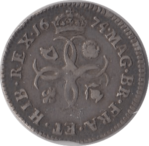 1674 MAUNDY FOURPENCE ( F )