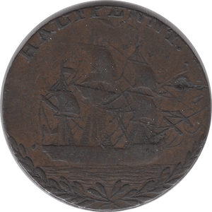 1795 HALFPENNY EARL HOWE LIVERPOOL CONDER TOKEN