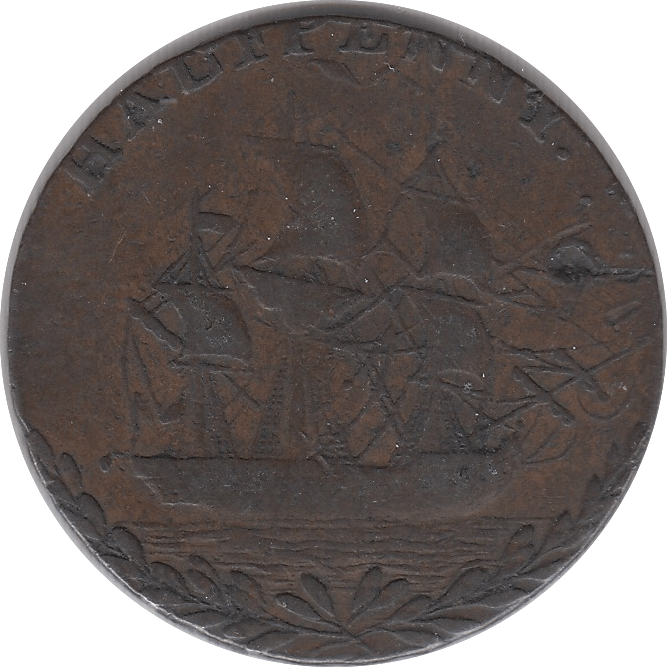 1795 HALFPENNY EARL HOWE LIVERPOOL CONDER TOKEN