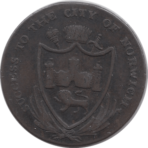1793 HALFPENNY SUCCESS TO CITY OF NORWICH TOKEN