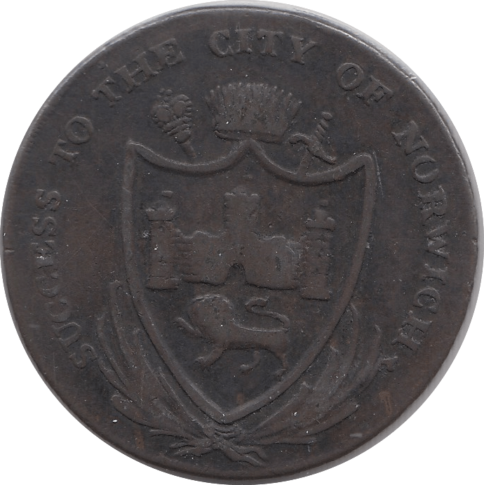 1793 HALFPENNY SUCCESS TO CITY OF NORWICH TOKEN