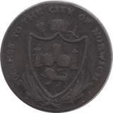 1793 HALFPENNY SUCCESS TO CITY OF NORWICH TOKEN