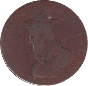 1792 LANCASTER HALFPENNY TOKEN