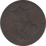 1792 LANCASTER HALFPENNY TOKEN A