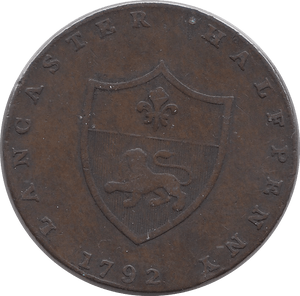 1792 LANCASTER HALFPENNY TOKEN A