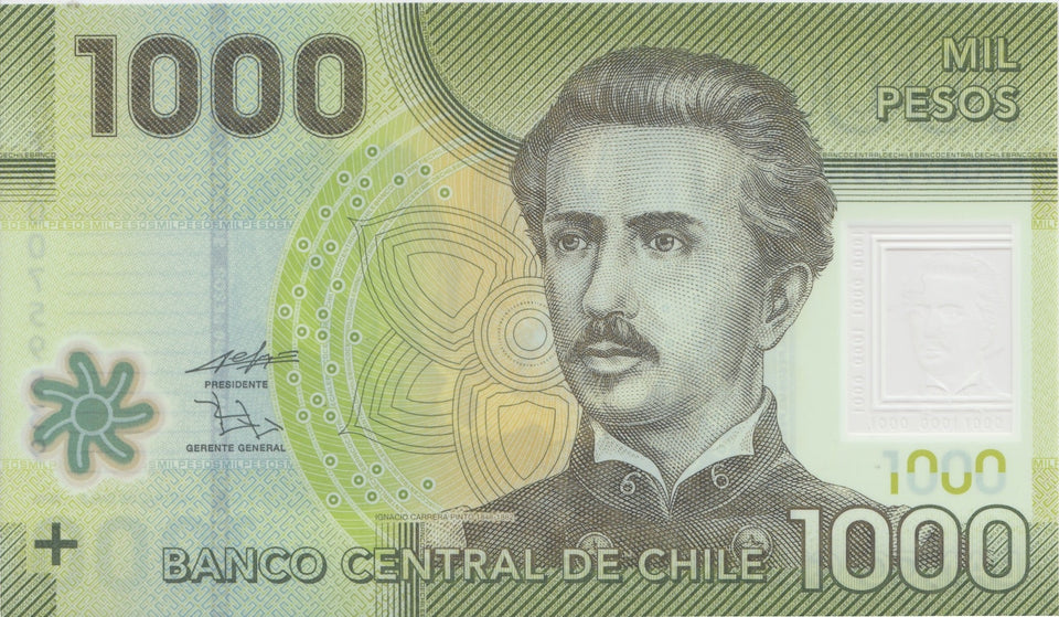 2010 1000 PESOS BANKNOTE CHILE REF 664 - World Banknotes - Cambridgeshire Coins