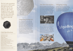 2010 Brilliant Uncirculated Girl Guiding 50p Coin Pack British - 50p BU Pack - Cambridgeshire Coins