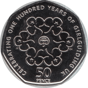 2010 FIFTY PENCE 50P BRILLIANT UNCIRCULATED GIRL GUIDES BU - 50p BU - Cambridgeshire Coins