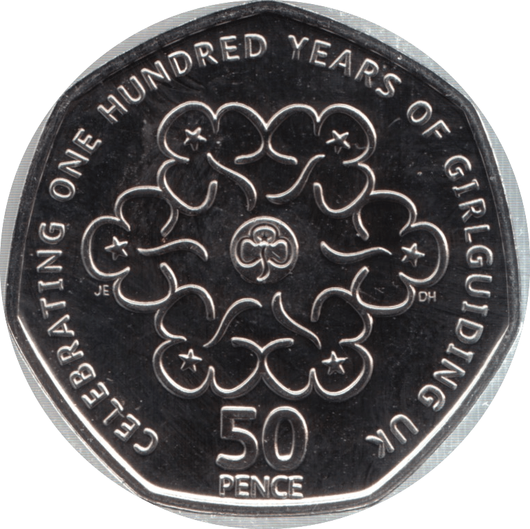 2010 FIFTY PENCE 50P BRILLIANT UNCIRCULATED GIRL GUIDES BU - 50p BU - Cambridgeshire Coins