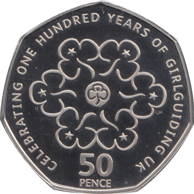 2010 FIFTY PENCE PROOF 100 YEARS OF THE GIRL GUIDES - 50p Proof - Cambridgeshire Coins