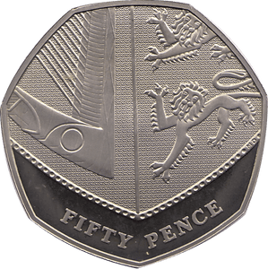 2010 FIFTY PENCE PROOF 50P SECTION OF SHIELD - 50p Proof - Cambridgeshire Coins