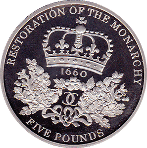 2010 FIVE POUND £5 PROOF COIN 350TH RESTORATION OF MONARCHY - £5 Proof - Cambridgeshire Coins