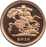 2010 GOLD HALF SOVEREIGN ( PROOF ) - Half Sovereign - Cambridgeshire Coins