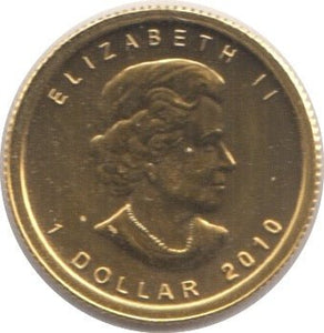 2010 GOLD ONE DOLLAR MAPLE LEAF 1/20 TH OUNCE CANADA - Gold World Coins - Cambridgeshire Coins