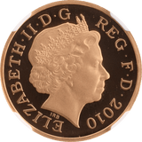 2010 GOLD PROOF £1 BELFAST QUEEN ELIZABETH II (NGC) PF70 ULTRA CAMEO - NGC CERTIFIED COINS - Cambridgeshire Coins