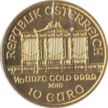 2010 GOLD PROOF 1/10TH OUNCE AUSTRIA PHILHARMONIKER - Gold World Coins - Cambridgeshire Coins