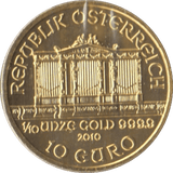 2010 GOLD PROOF 1/10TH OUNCE AUSTRIA PHILHARMONIKER - Gold World Coins - Cambridgeshire Coins