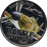 2010 GUERNSEY 5 POUND BATTLE OF BRITAIN HAWKER HURRICANE COIN (BU) - WORLD COINS - Cambridgeshire Coins