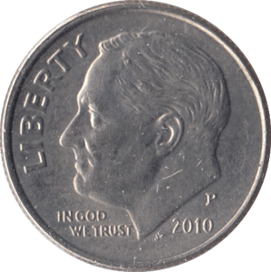 2010 ONE DIME USA PHILADELPHIA MINT - SILVER WORLD COINS - Cambridgeshire Coins