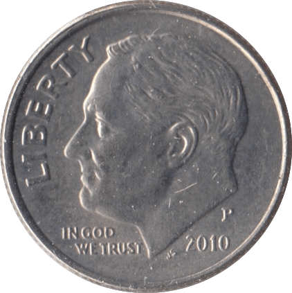 2010 ONE DIME USA PHILADELPHIA MINT - SILVER WORLD COINS - Cambridgeshire Coins