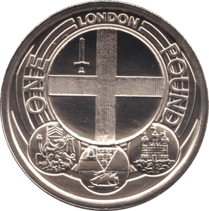 2010 ONE POUND £1 LONDON BRILLIANT UNCIRCULATED BU - £1 BU - Cambridgeshire Coins