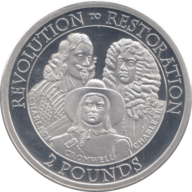 2010 SILVER JERSEY REVOLUTION TO RESTORATION TWO POUNDS - SILVER WORLD COINS - Cambridgeshire Coins