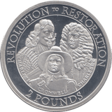 2010 SILVER JERSEY REVOLUTION TO RESTORATION TWO POUNDS - SILVER WORLD COINS - Cambridgeshire Coins